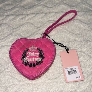 Juicy Couture Pink Heart Wristlet